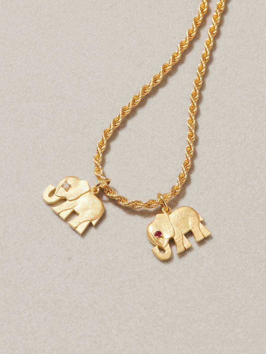 Baby Elephant Rope necklace