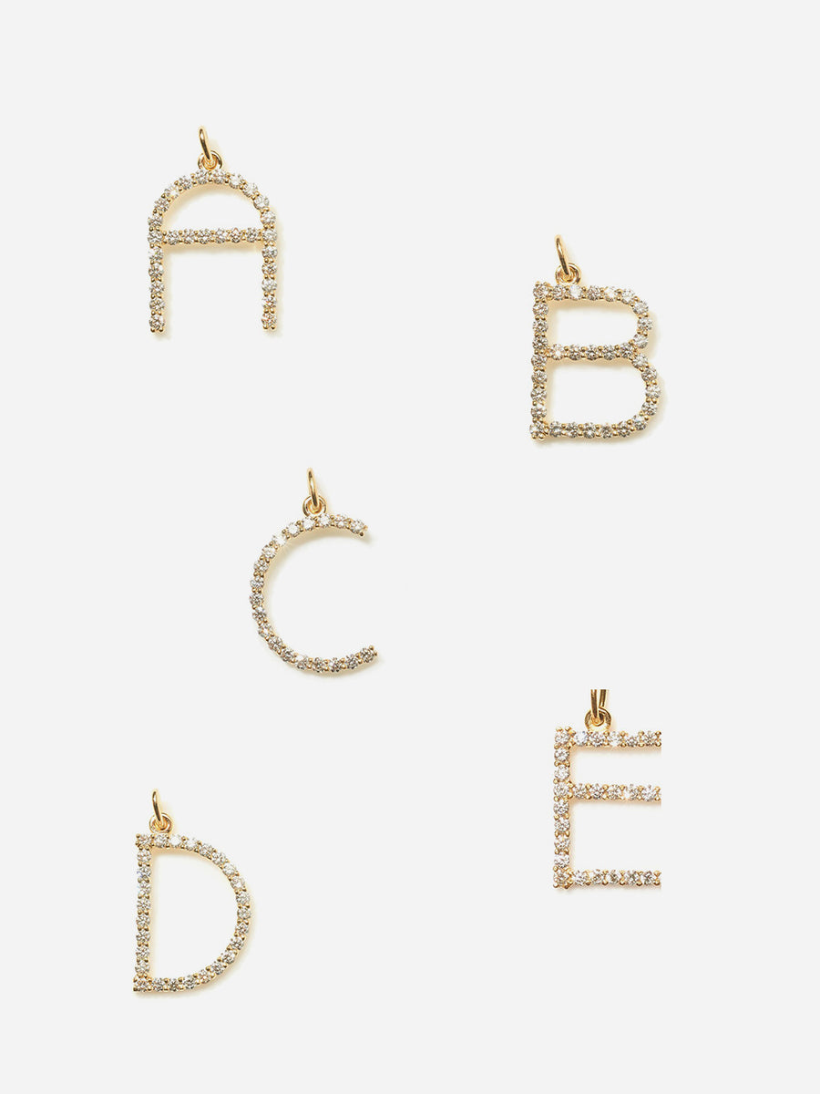 Diamond Letters - Yellow Gold