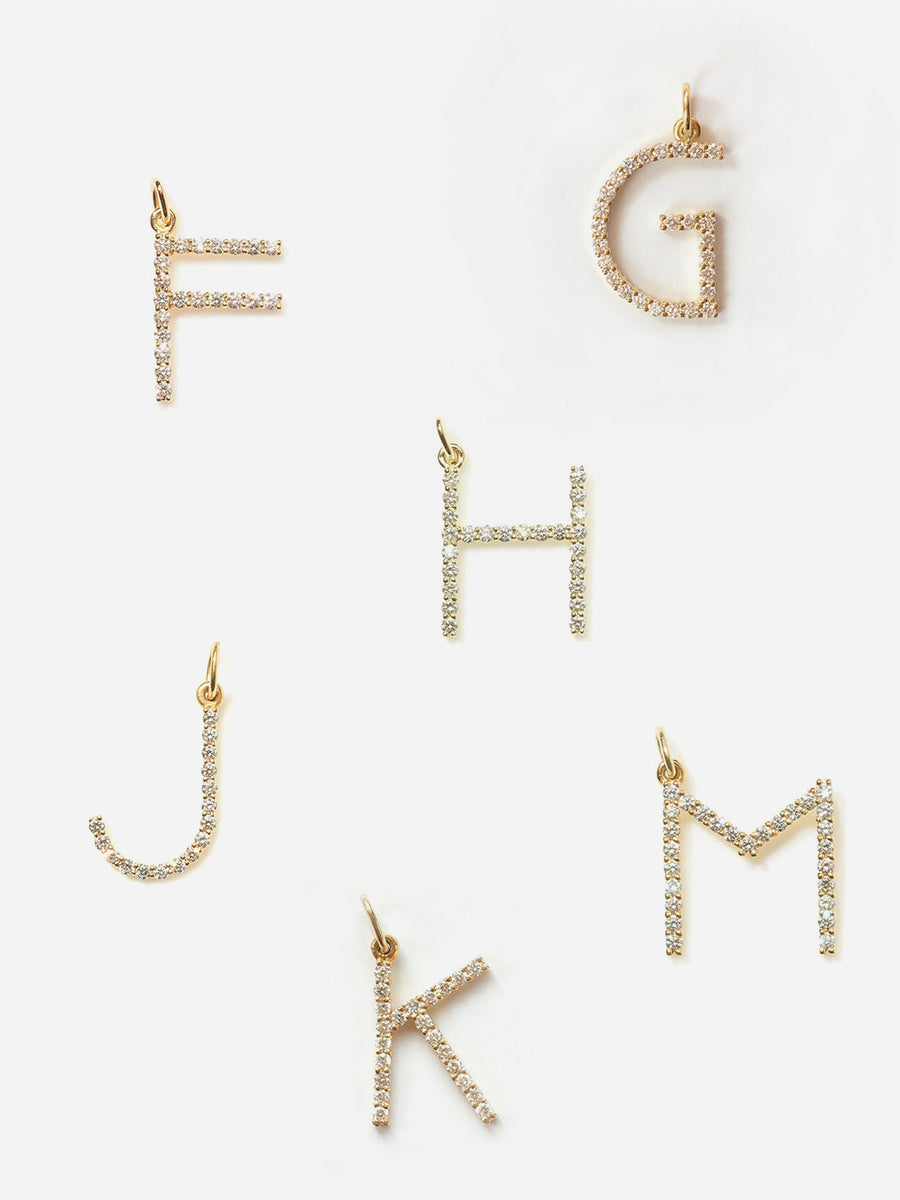 Diamond Letters - Yellow Gold