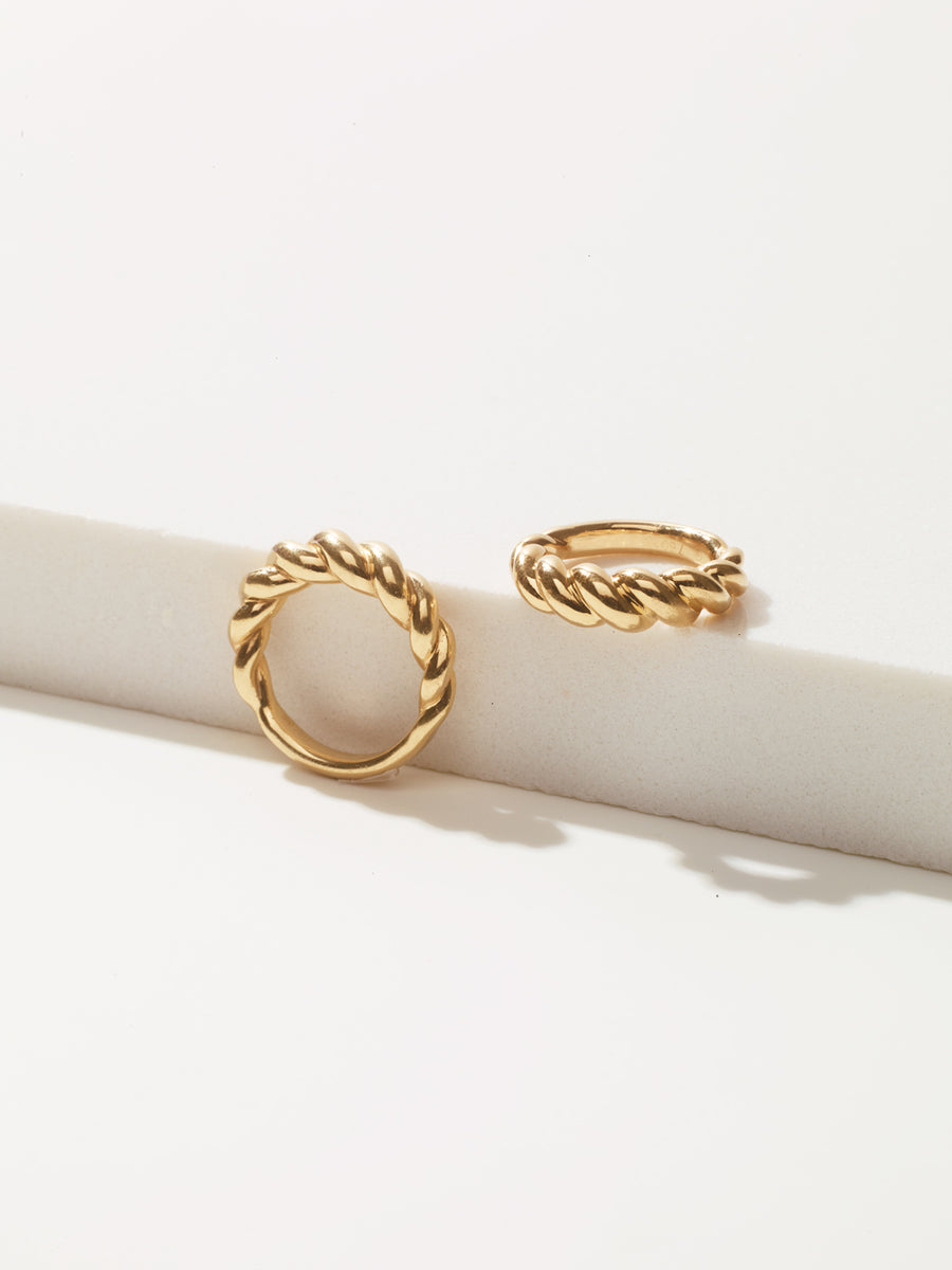 CHUNKY ROPE RING - YELLOW GOLD